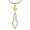1.42 Ctw VS/SI1 Citrine And Diamond 10K Yellow Gold Necklace