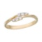 Certified 14K Yellow Gold and Diamond Promise Ring