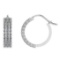 0.92 Ctw I2/I3 Diamond 10k White Gold Hoop Earrings