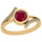 1.10 Ctw Ruby And Diamond SI2/I1 14K Yellow Gold Vintage Style Ring