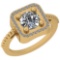 1.46 Ctw Diamond I2/I3 14K Yellow Gold Vintage Style Ring