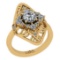 0.77 Ctw SI2/I1 Diamond Style 14K Yellow Gold Vintage Style Engagement Ring