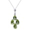 2.25 CTW 14K Solid White Gold Extended Presence Peridot Necklace