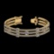 6.52 Ctw SI2/I1 Diamond Style 14K Yellow Gold Bracelet