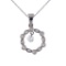 Certified 14K White Gold Dashing Diamonds Pendant