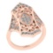 0.50 Ctw SI2/I1 Diamond 14K Rose Gold Filigree Wedding Ring