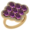 4.80 Ctw Amethyst And Diamond I2/I3 10K Yellow Gold Vintage Style Ring