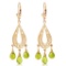 3.75 CTW 14K Solid Gold Chandelier Earrings Natural Peridot