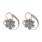 1.58 Ctw SI2/I1 Diamond 14K Rose Gold Earrings