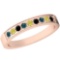 0.22 Ctw I1/I2 Treated Fancy Black ,Yellow,Blue, Diamond 14K Rose Gold Ring