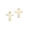 Certified 14K Yellow Gold Baby Cross Earrings