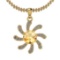 1.75 Ctw Citrine And Diamond I2/I3 14K Yellow Gold Necklace