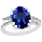 4.65 Ctw VS/SI1 Tanzanite And Diamond Platinum Vintage Style Ring