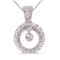 Certified 14K White Gold Dashing Diamonds Pendant