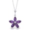 1.4 CTW 14K Solid White Gold I Summon You Amethyst Necklace