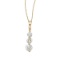 Certified 14k Yellow Gold 0.50 Ct Three Stone Diamond Pendant