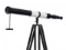 Admirals Floor Standing Oil Rubbed Bronze-White Leather with Black Stand Telescope 60in.