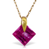 1.16 Carat 14K Solid Gold Missing You Pink Topaz Necklace