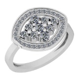 0.63 Ctw Diamond I2/I3 14K White Gold Ring