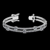 3.32 Ctw SI2/I1 Diamond Style 14K White Gold Bracelet