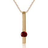 0.25 Carat 14K Solid Gold Thunder Garnet Necklace