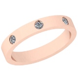 0.10 Ctw VS/SI1 Diamond 14K Rose Gold Eternity band Ring