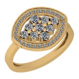 0.63 Ctw Diamond I2/I3 14K Yellow Gold Ring