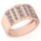 0.68 Ctw VS/SI1 Diamond 14K Rose Gold Ring
