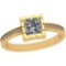 0.75 Ctw SI2/I1 Diamond Platinum 14K Yellow Gold Plated Ring