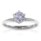 0.75 CTW 14K Solid White Gold Solitaire Ring 0.75 Carat Natural Diamond