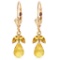 3.4 CTW 14K Solid Gold Alabama Citrine Earrings
