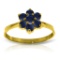 0.66 CTW 14K Solid Gold Ring Natural Sapphire