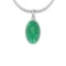 2.50 Ctw Emerald Style Bezel Set 14K White Gold Victorian Pendant