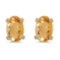 Certified 14k Yellow Gold Oval Citrine Earrings 0.62 CTW