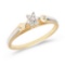 Certified 14K Yellow Gold Diamond Cluster Ring
