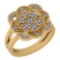 0.70 Ctw VS/SI1 Diamond 14K Yellow Gold Ring
