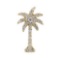Certified 14K Yellow Gold .50 Ct Diamond Palm Tree Pendant