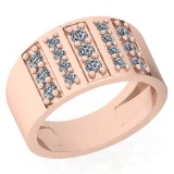 0.68 Ctw VS/SI1 Diamond 14K Rose Gold Ring