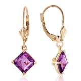 3.2 Carat 14K Solid Gold Excellence Amethyst Earrings