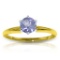 0.65 CTW 14K Solid Gold Solitaire Ring Natural Tanzanite