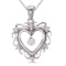 Certified 14K White Gold Dashing Diamonds Pendant