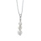 Certified 14k White Gold 0.50 Ct Three Stone Diamond Pendant