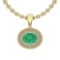 2.68 Ctw Emerald And Diamond I2/I3 14K Yellow Gold Victorian Pendant