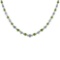 2.35 Ctw I1/I2 Peridot And Diamond 10K White Gold Necklace