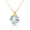 0.65 Carat 14K Solid Gold Unforgettable Aquamarine Necklace