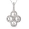 Certified 14K White Gold Dashing Diamonds Pendant 0.43 CTW