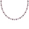 4.11 Ctw I1/I2 Amethyst And Diamond 10K Rose Gold Necklace