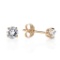 0.3 CTW 14K Solid Gold Stud Earrings 0.30 Carat Natural Diamond