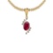 3.05 Ctw Ruby And Diamond SI2/I1 14K Yellow Gold Pendant