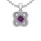 0.41 Ctw VS/SI1 Amethyst And Diamond 10K White Gold Necklace